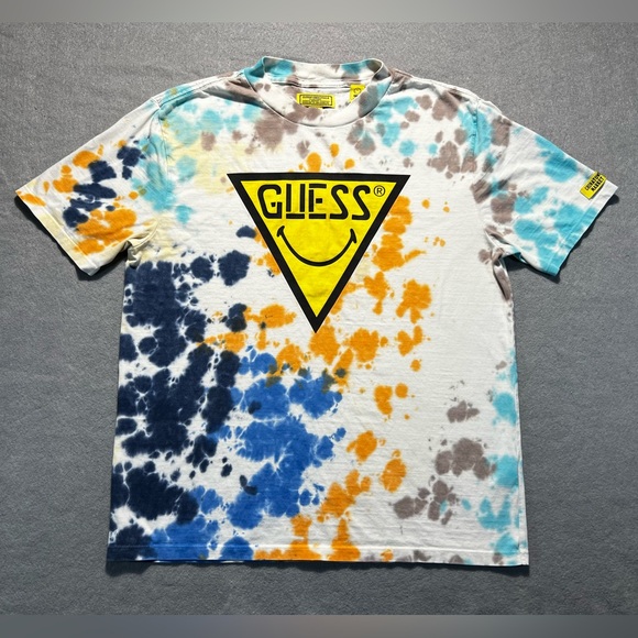 Guess Originals x Chinatown Market x Smiley Tie-Dye T-Shirt Medium Cotton - Picture 1 of 6